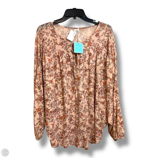 Top Long Sleeve By Hayden La In Floral Print, Size: M