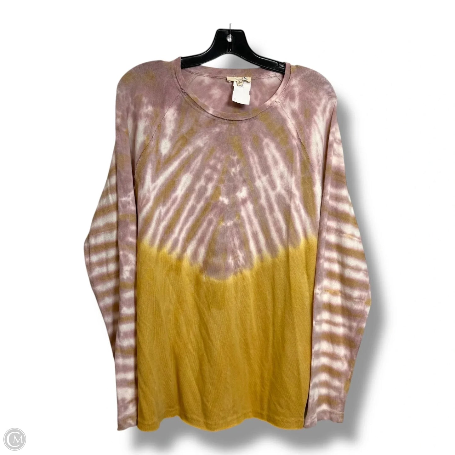 Top Long Sleeve Basic By Easel In Tie Dye Print, Size: S