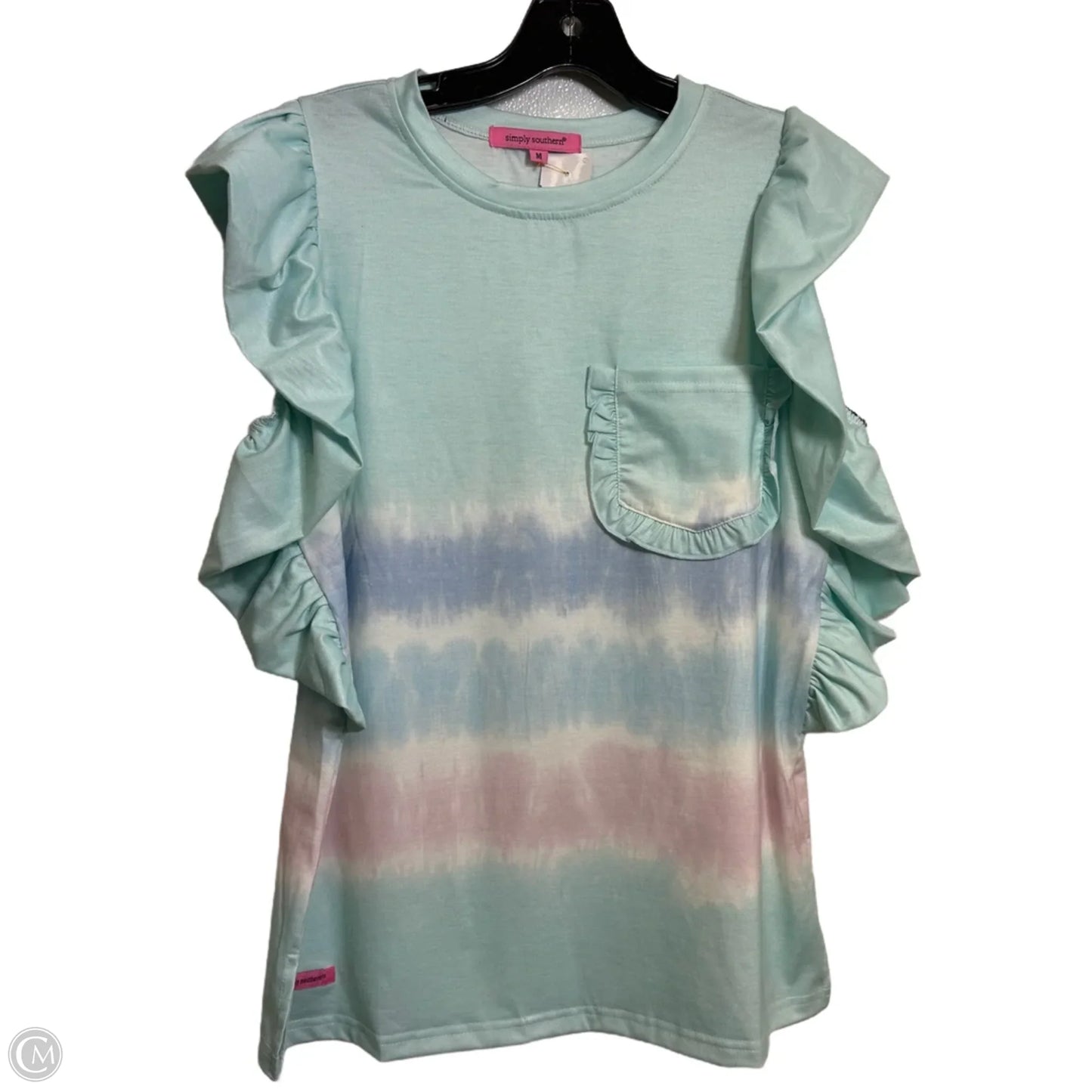 Top Sleeveless Basic By Simply Southern In Tie Dye Print, Size: M
