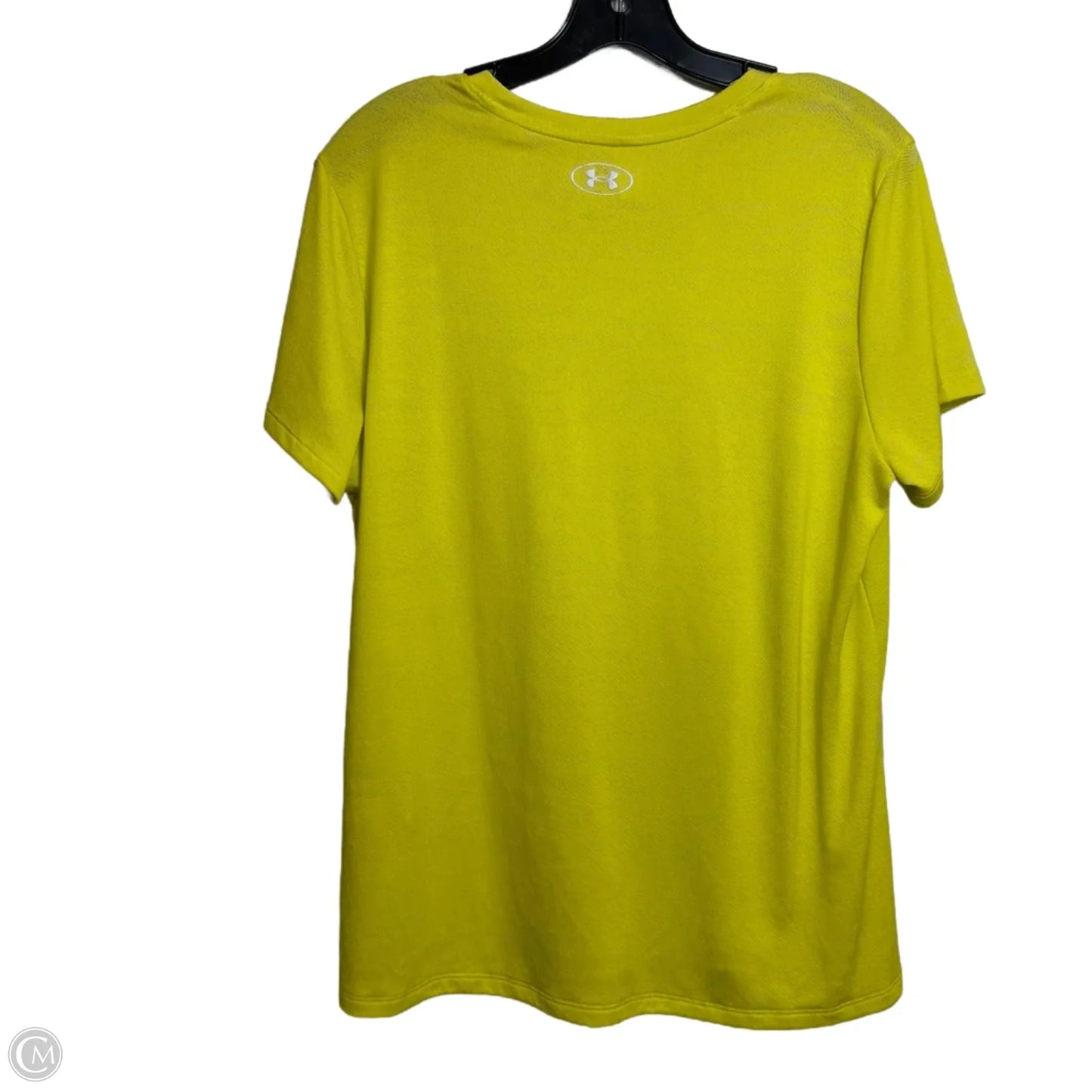 Athletic Top Short Sleeve By Under Armour In Yellow, Size: L