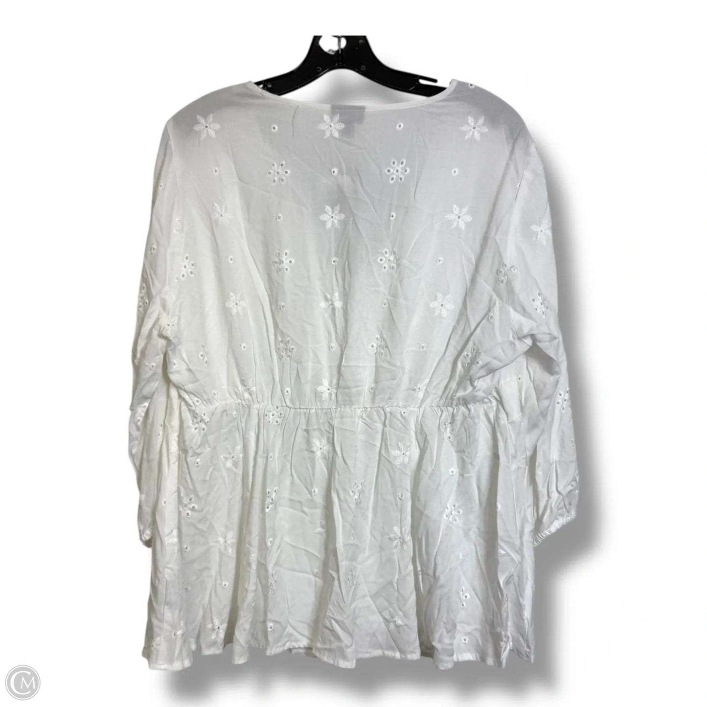 Top Long Sleeve By Torrid In White, Size: M