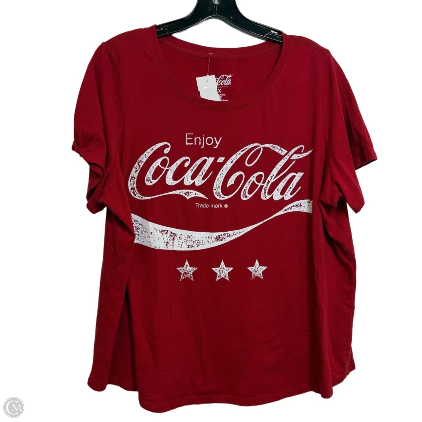 Top Short Sleeve Basic By Clothes Mentor In Red, Size: 1x