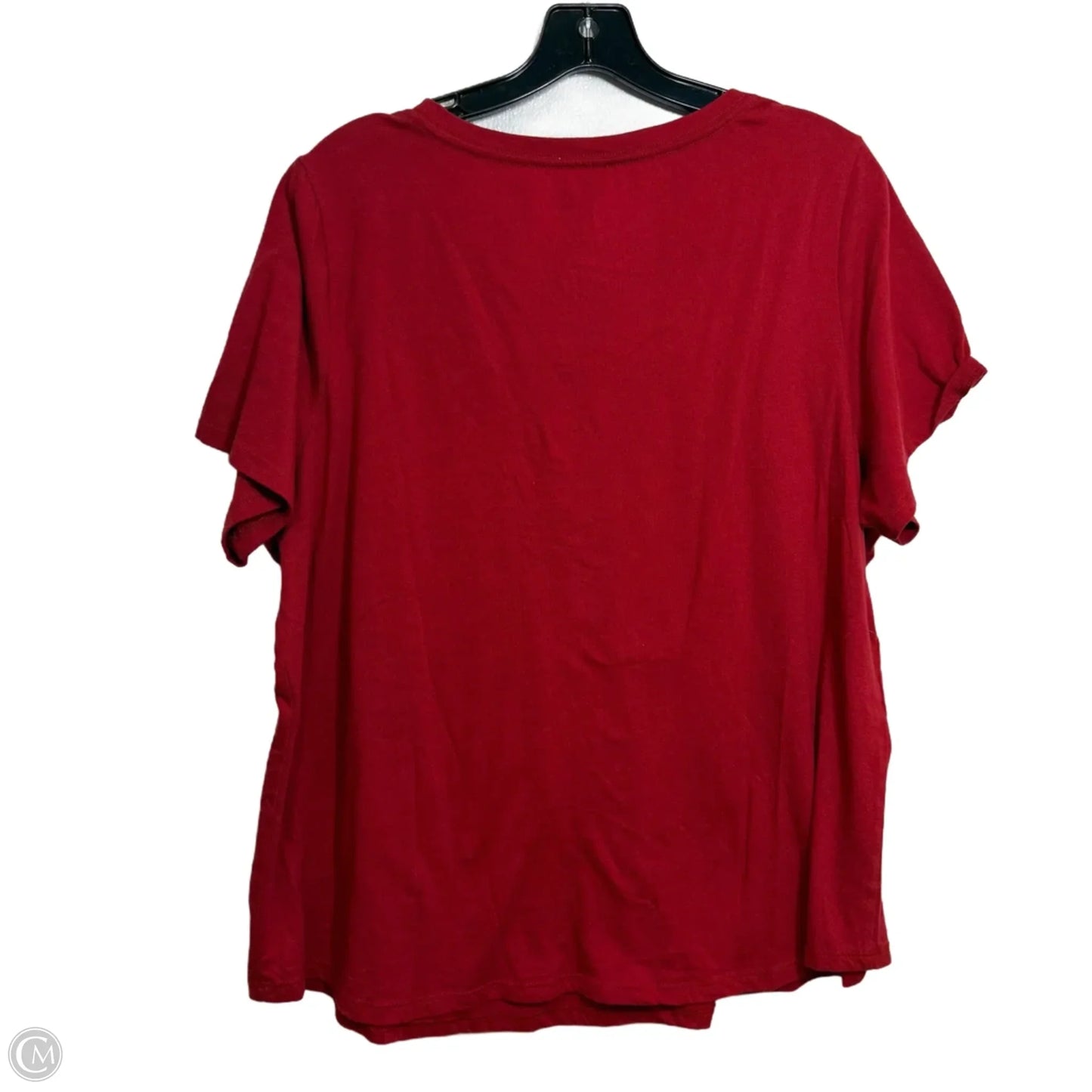 Top Short Sleeve Basic By Clothes Mentor In Red, Size: 1x