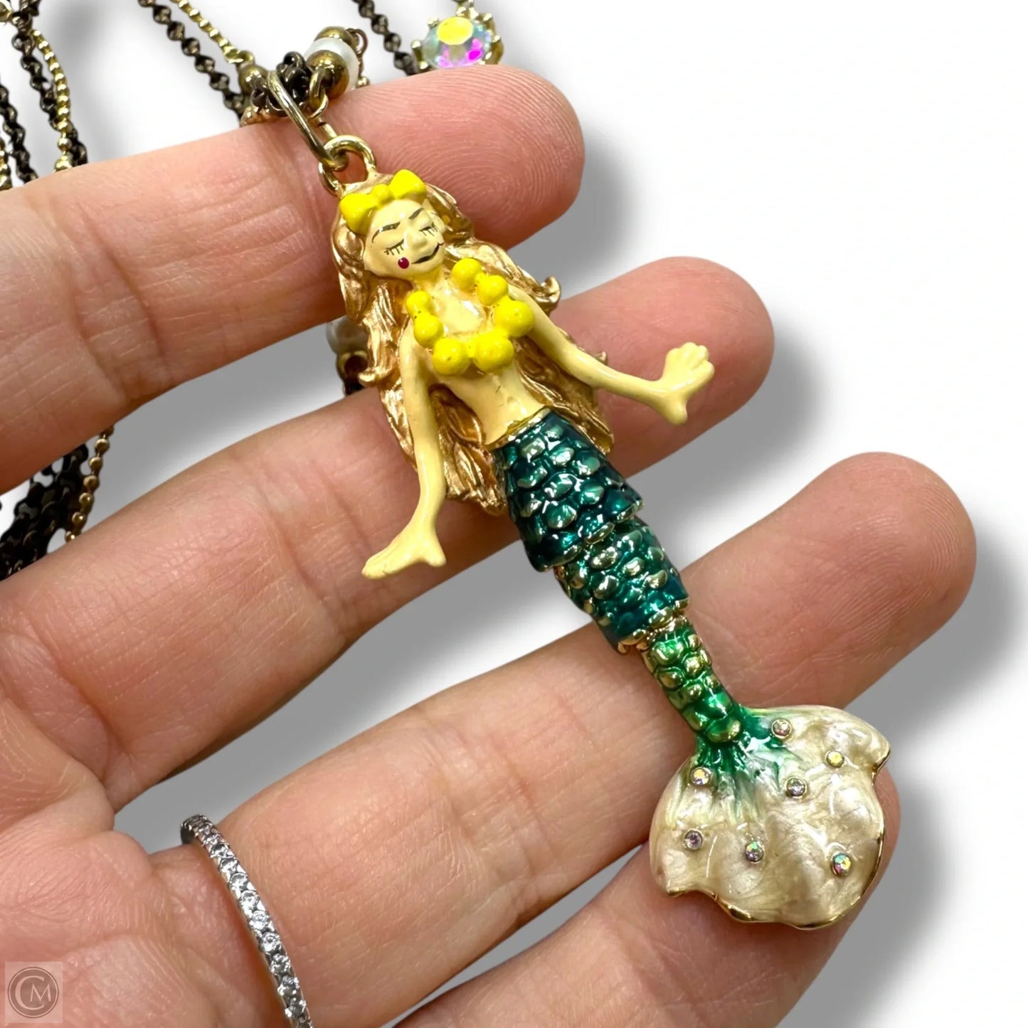 Mermaid Necklace Pendant By Betsey Johnson