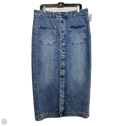 Skirt Maxi By Pilcro In Blue Denim, Size: 14