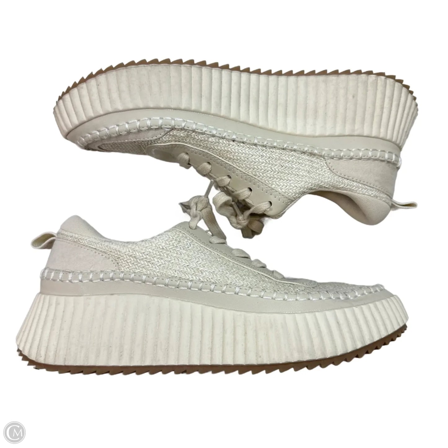 Shoes Sneakers By Dv In Cream, Size: 8