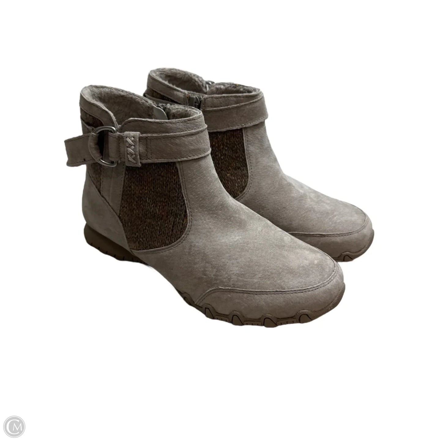 Boots Ankle Flats By Skechers In Grey, Size: 6.5