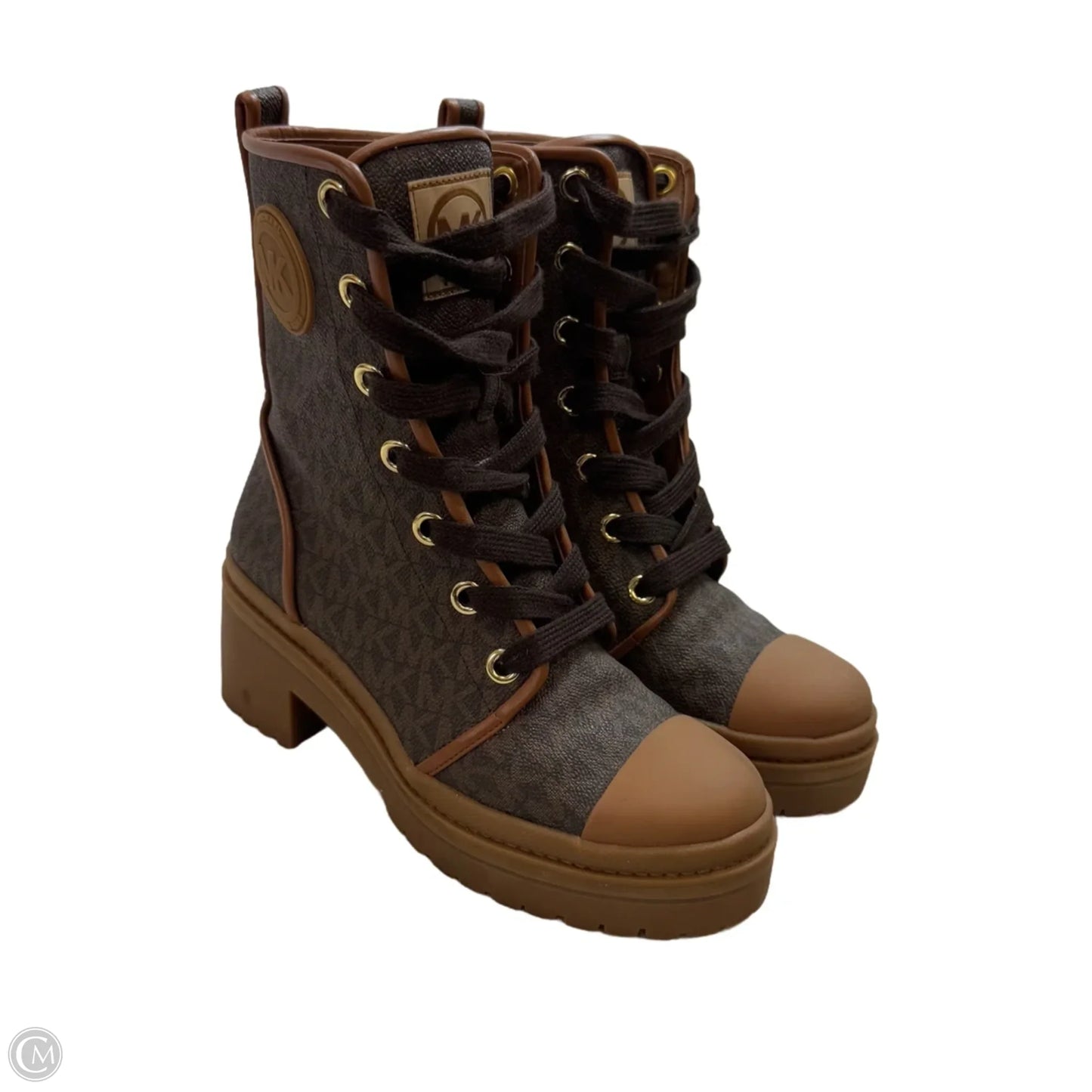 Boots Designer By Michael Kors In Brown, Size: 5