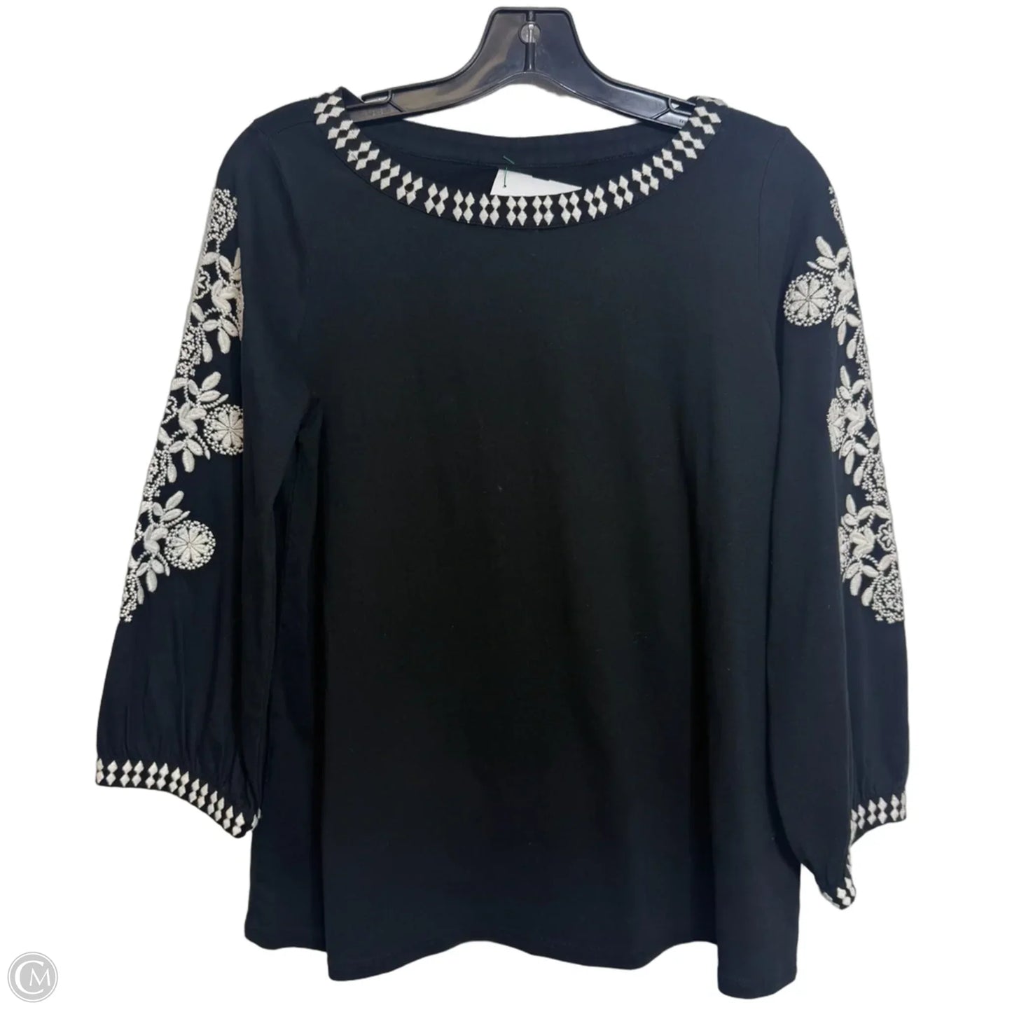 Top Long Sleeve Basic By J. Jill In Black, Size: Xs