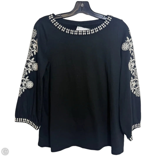 Top Long Sleeve Basic By J. Jill In Black, Size: Xs