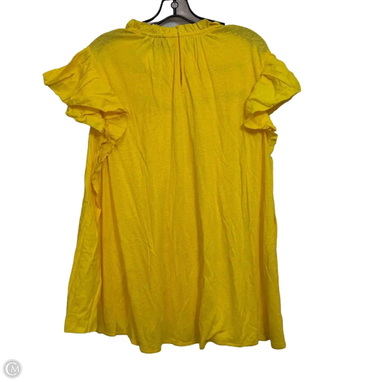 Top Short Sleeve By Lane Bryant In Yellow, Size: 20