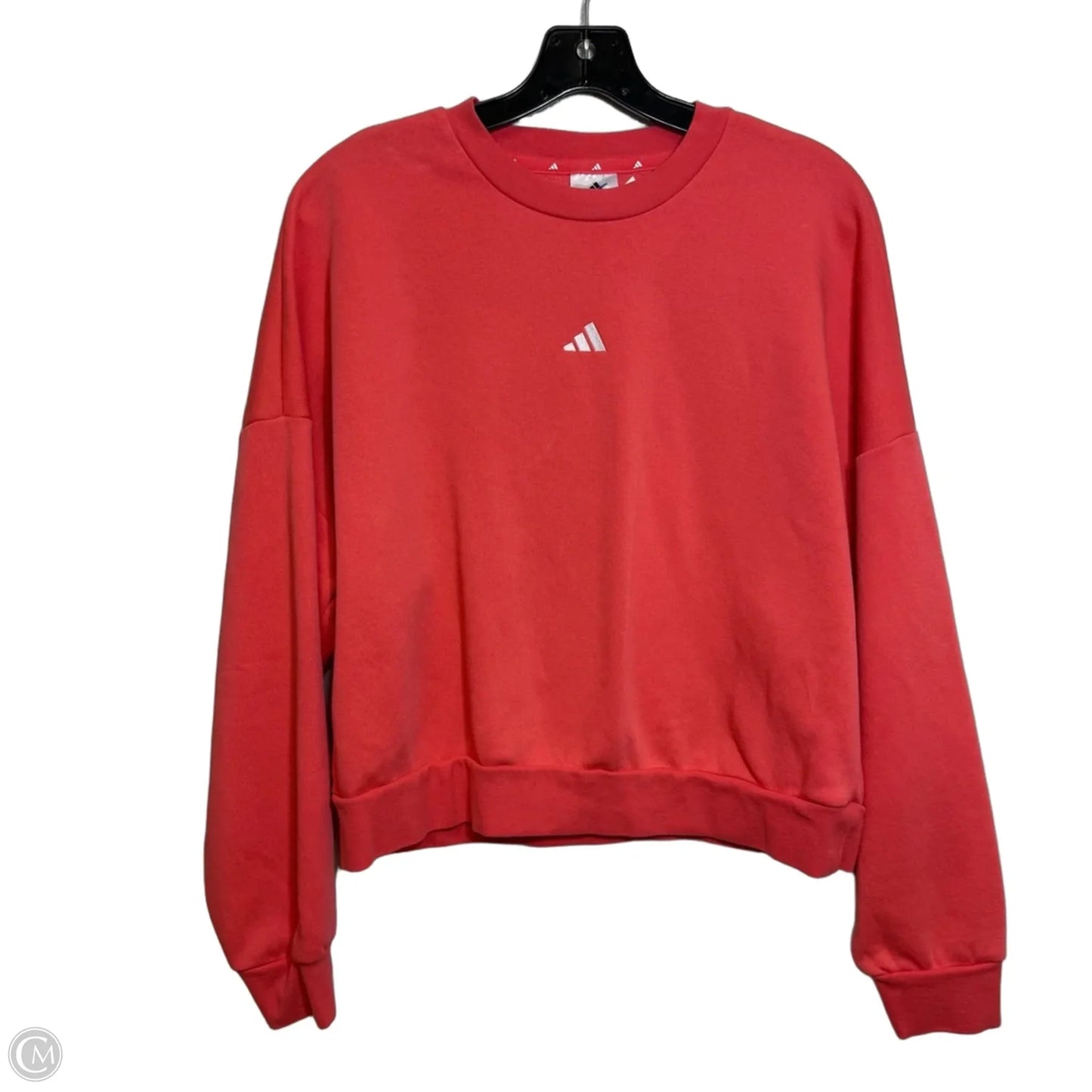 Athletic Sweatshirt Crewneck By Adidas In Orange, Size: S