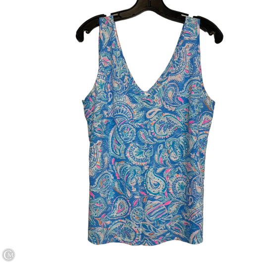 Top Sleeveless Designer By Lilly Pulitzer In Blue, Size: L