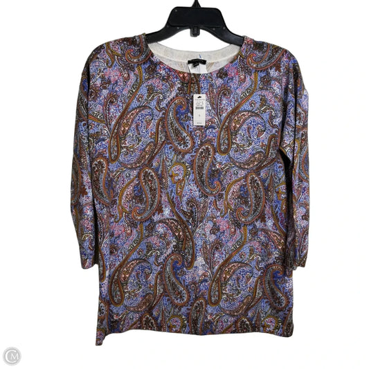 Top Long Sleeve By Talbots In Paisley Print, Size: S