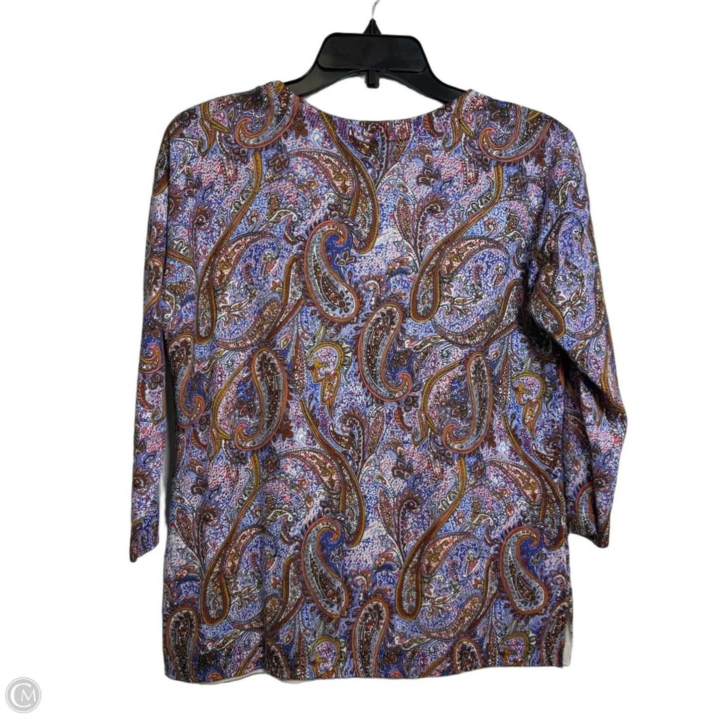 Top Long Sleeve By Talbots In Paisley Print, Size: S