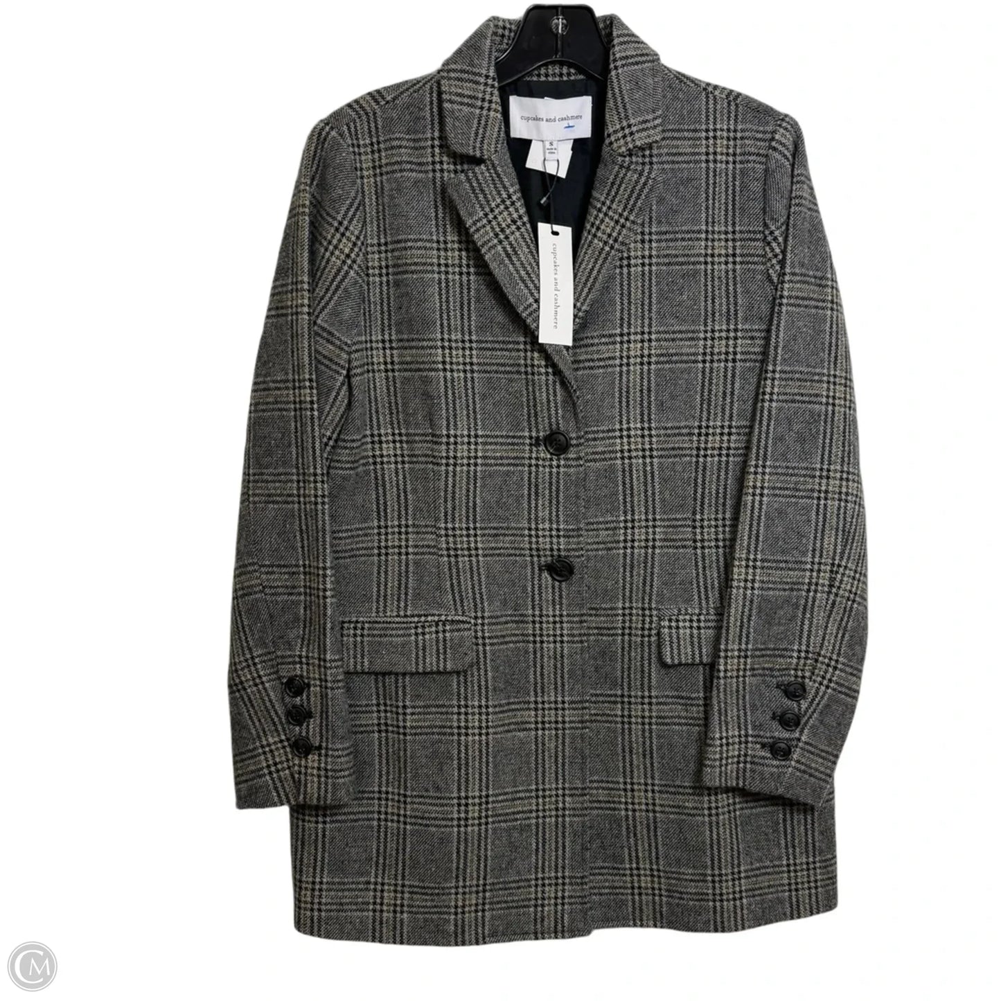 Blazer By Cupcakes And Cashmere In Checkered Pattern, Size: S