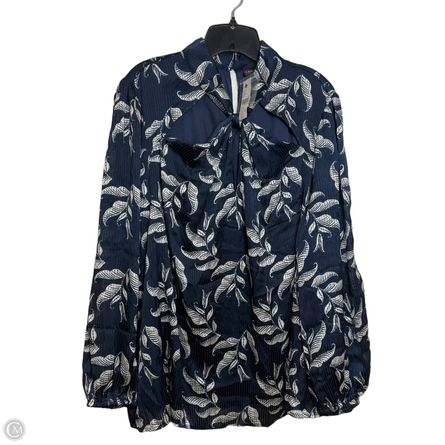 Top Long Sleeve By Lane Bryant In Navy, Size: 20