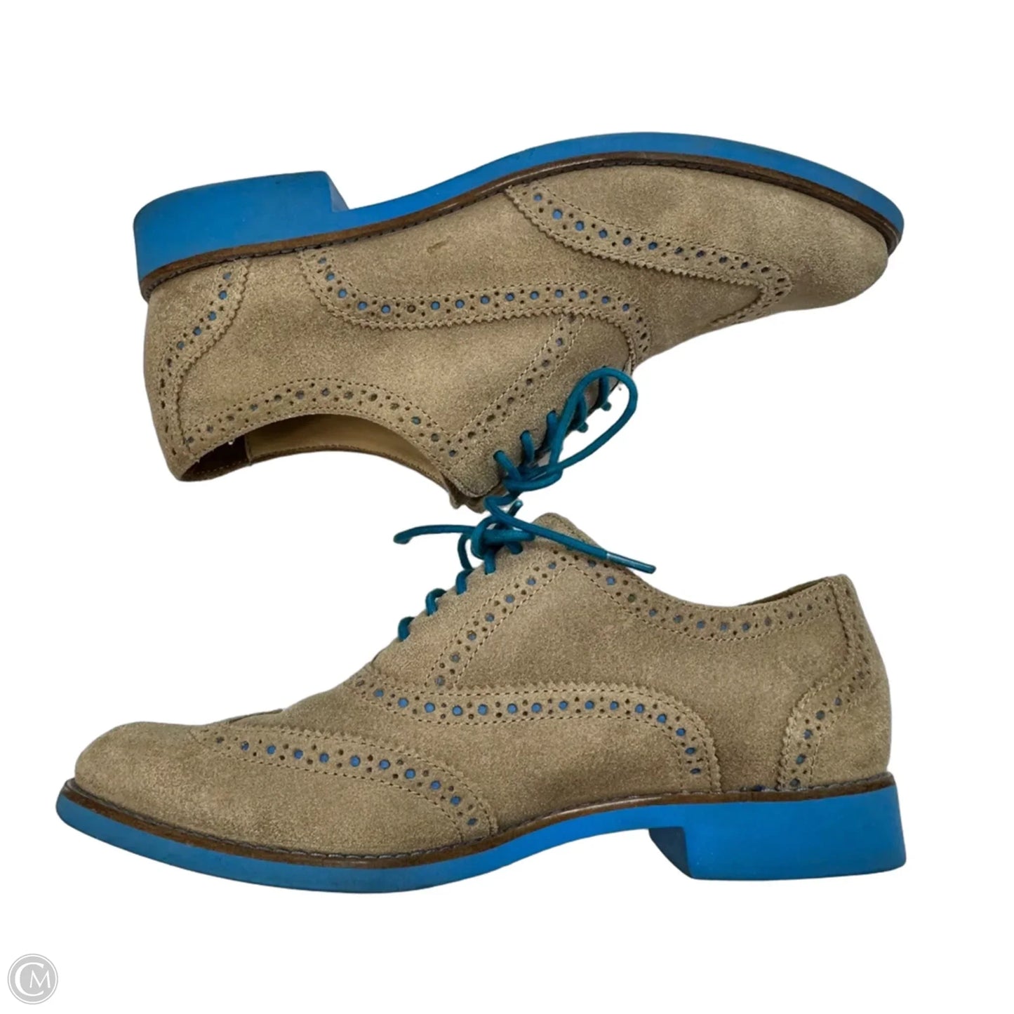 Shoes Flats By Cole-haan In Blue & Cream, Size: 7.5