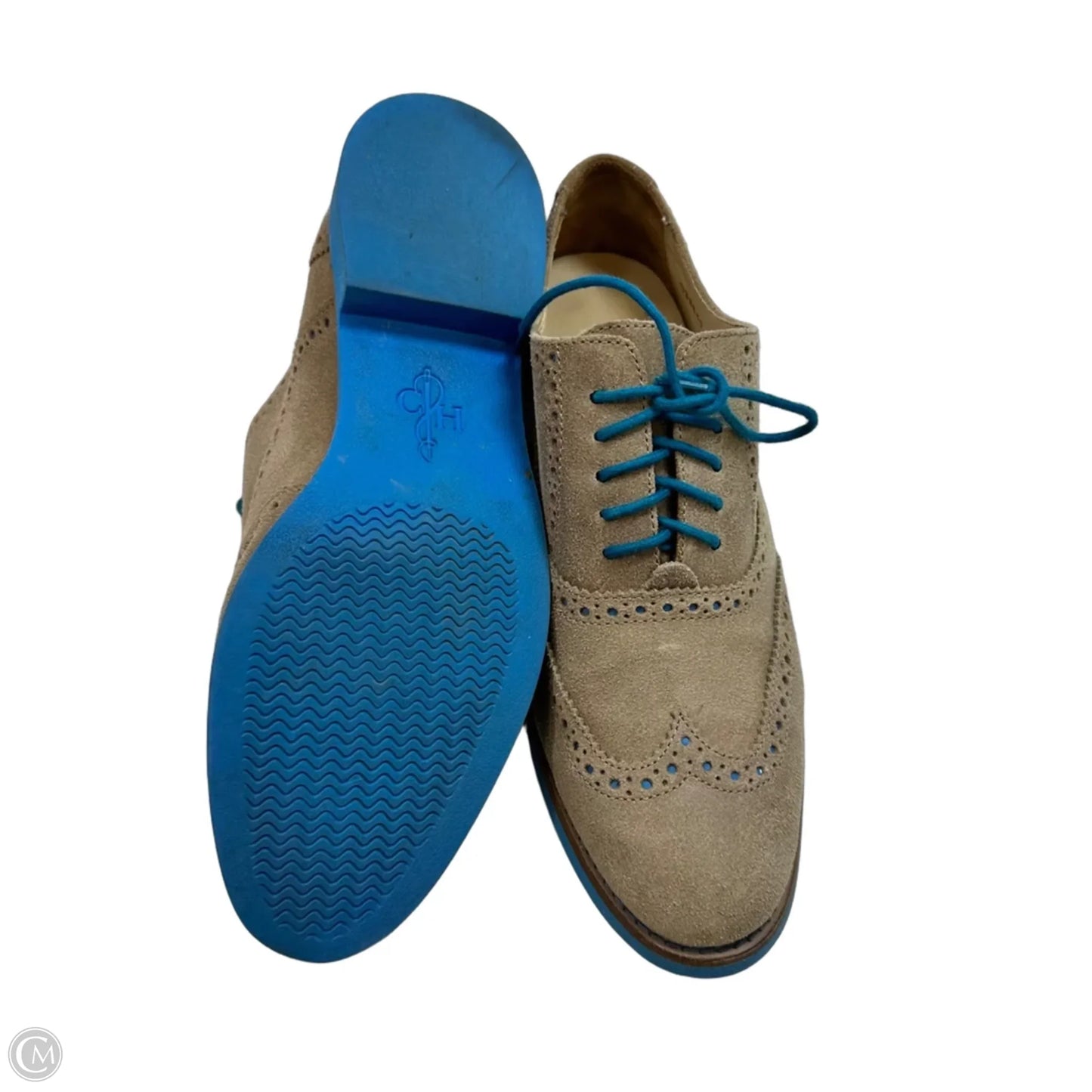 Shoes Flats By Cole-haan In Blue & Cream, Size: 7.5