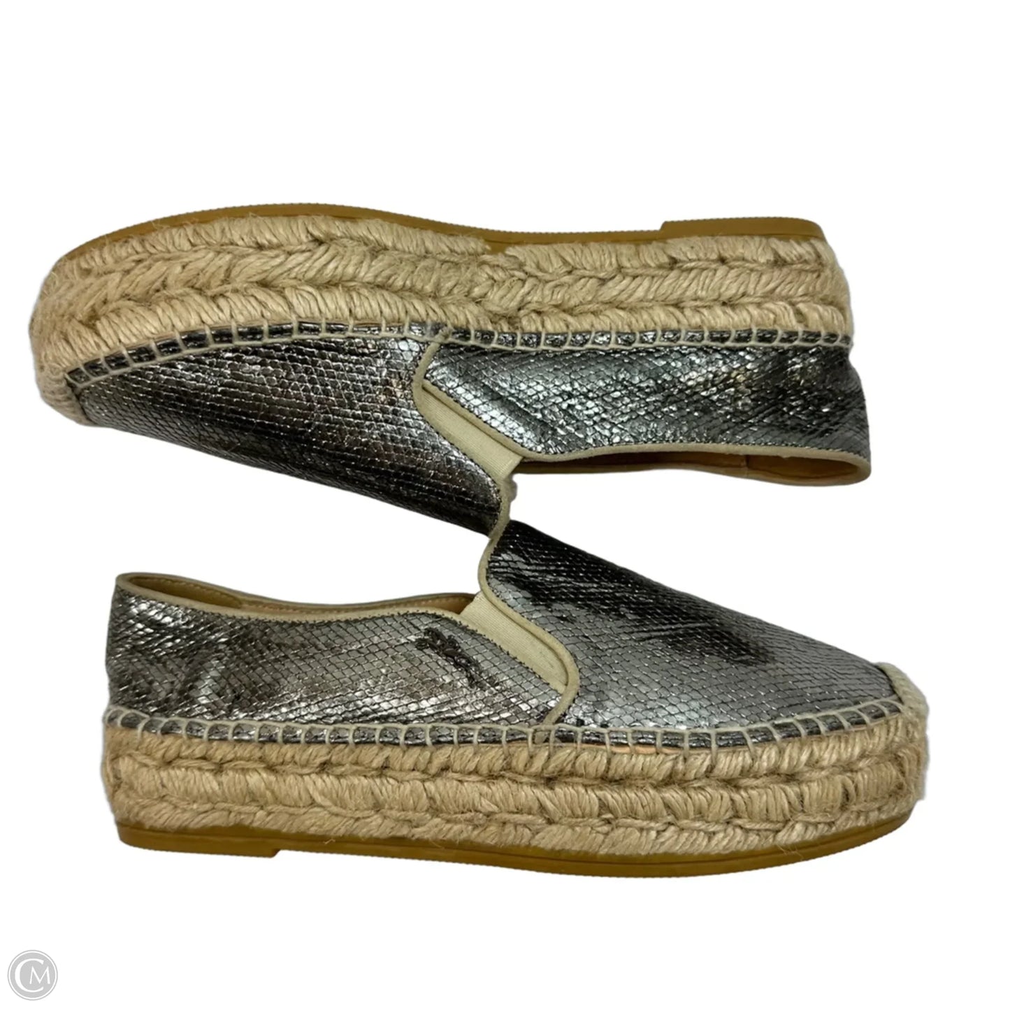 Shoes Designer By Longchamp In Silver, Size: 7