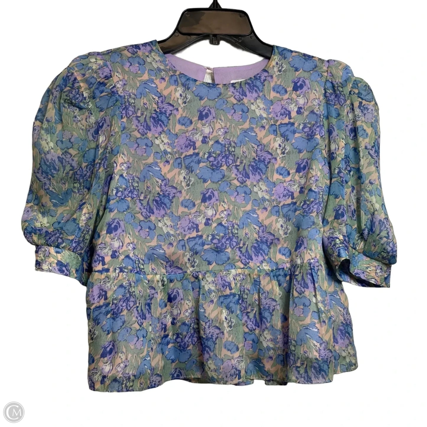 Top Short Sleeve By En Saison In Floral Print, Size: M
