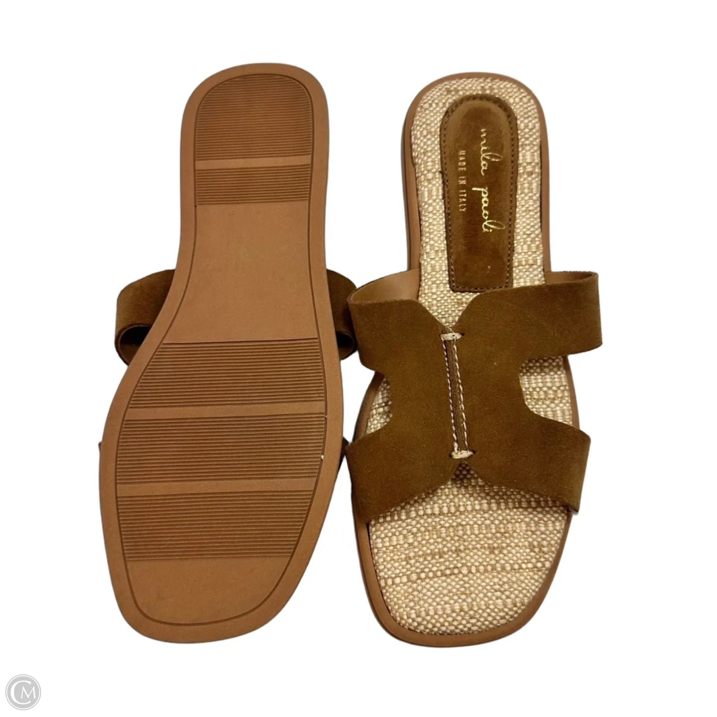 Sandals Flats By Clothes Mentor In Brown, Size: 8
