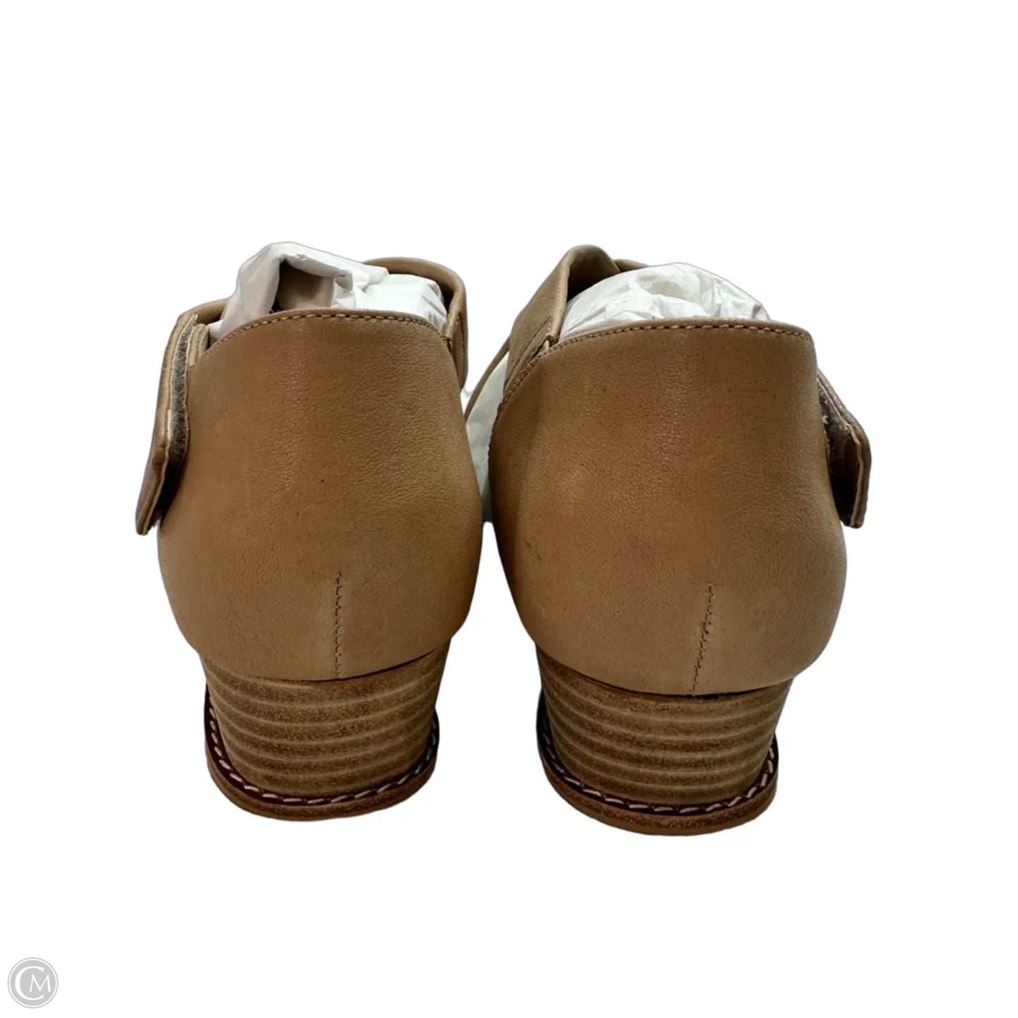 Sandals Heels Wedge By Vaneli In Tan, Size: 8.5