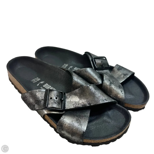 Sandals Flats By Birkenstock In Black, Size: 7