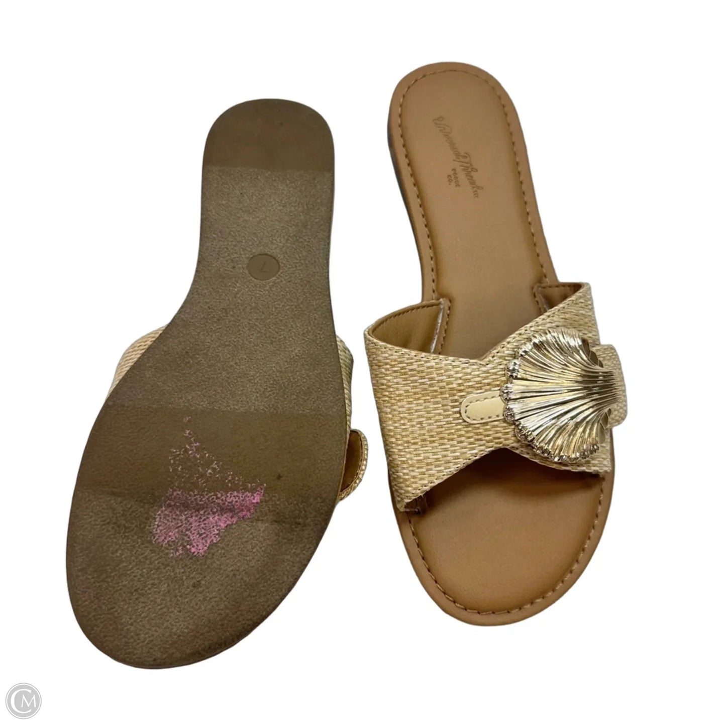 Sandals Flats By Universal Thread In Tan, Size: 7