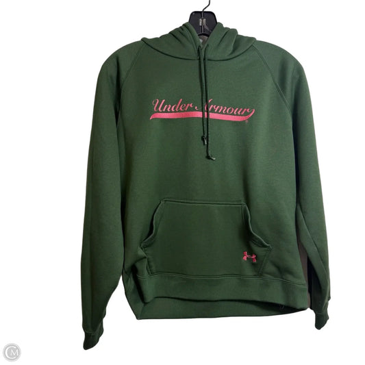 Sweatshirt Hoodie By Under Armour In Green, Size: S