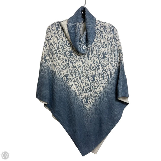 Poncho By Chicos In Blue, Size: Osfm