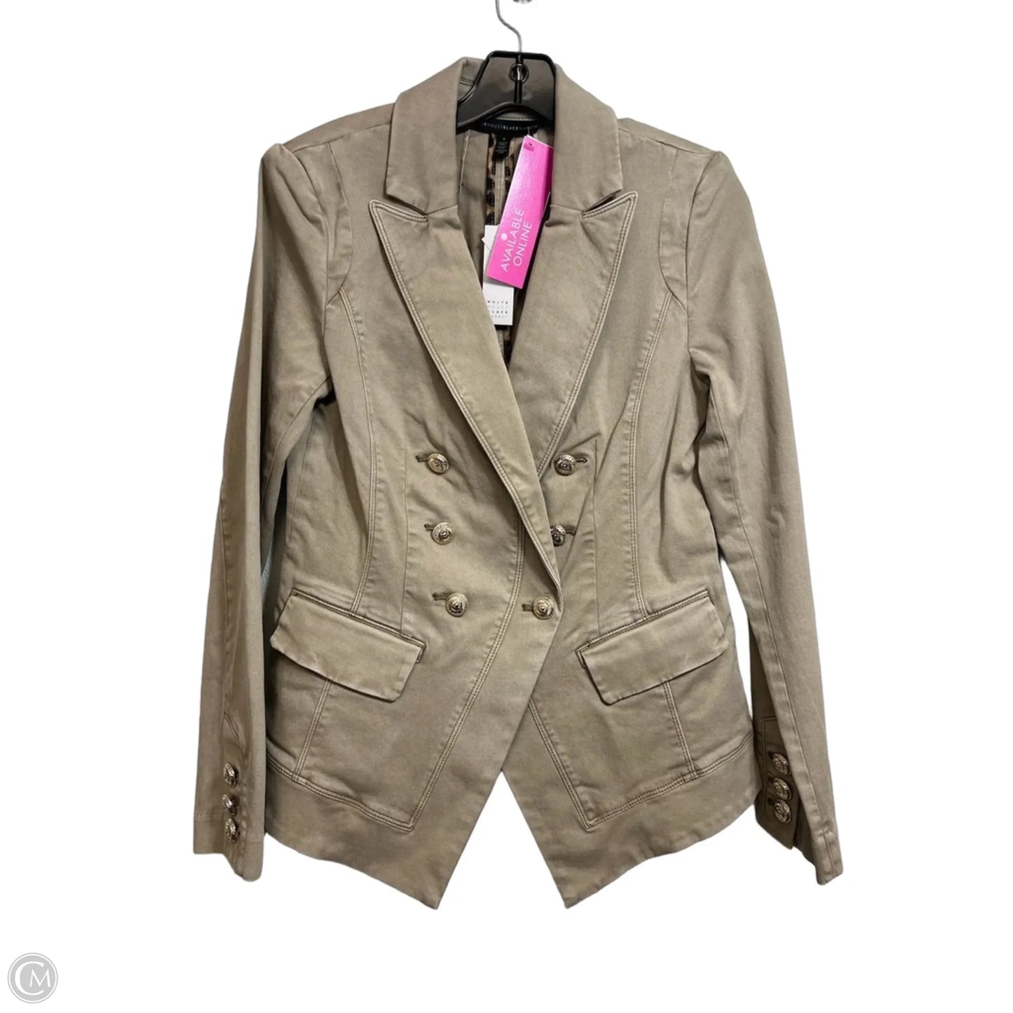 Jacket Denim By White House Black Market In Tan, Size: 4