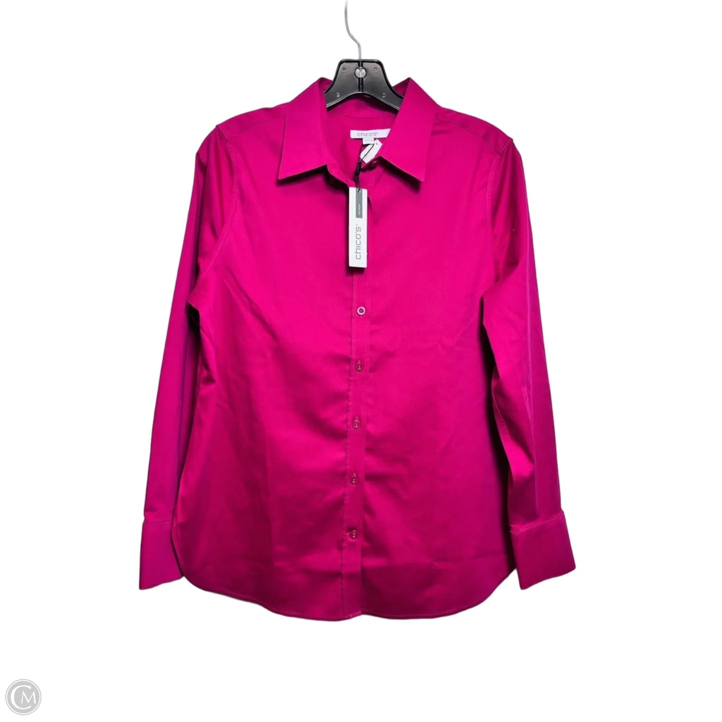 Top Long Sleeve By Chicos In Pink, Size: S