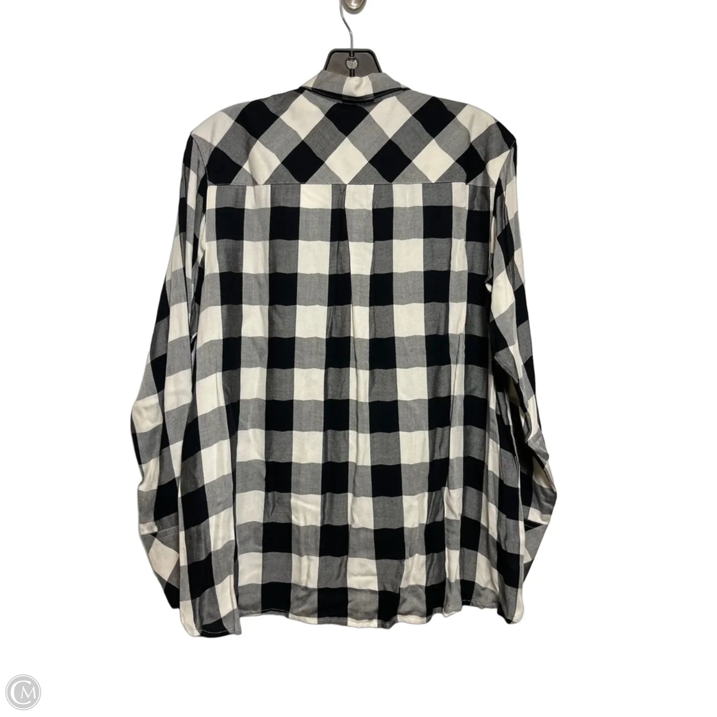 Top Long Sleeve By J. Jill In Checkered Pattern, Size: Xs
