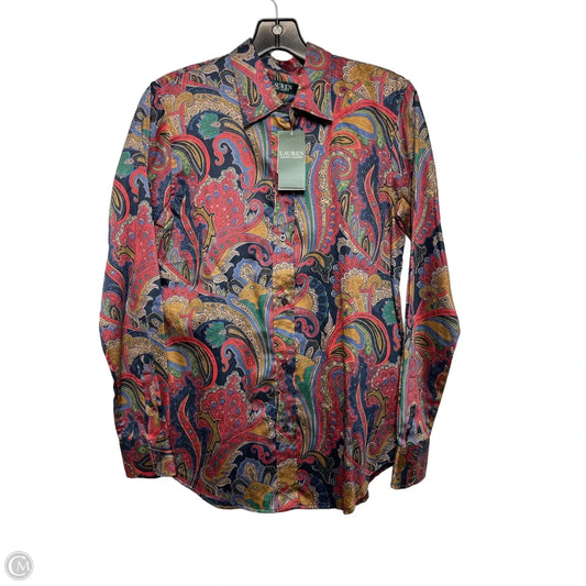 Top Long Sleeve By Lauren Ralph Lauren In Paisley Print, Size: S