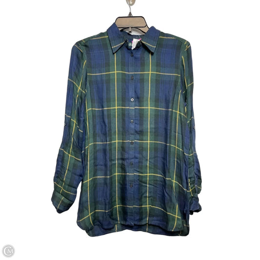 Top Long Sleeve By Ralph Lauren In Plaid Pattern, Size: S