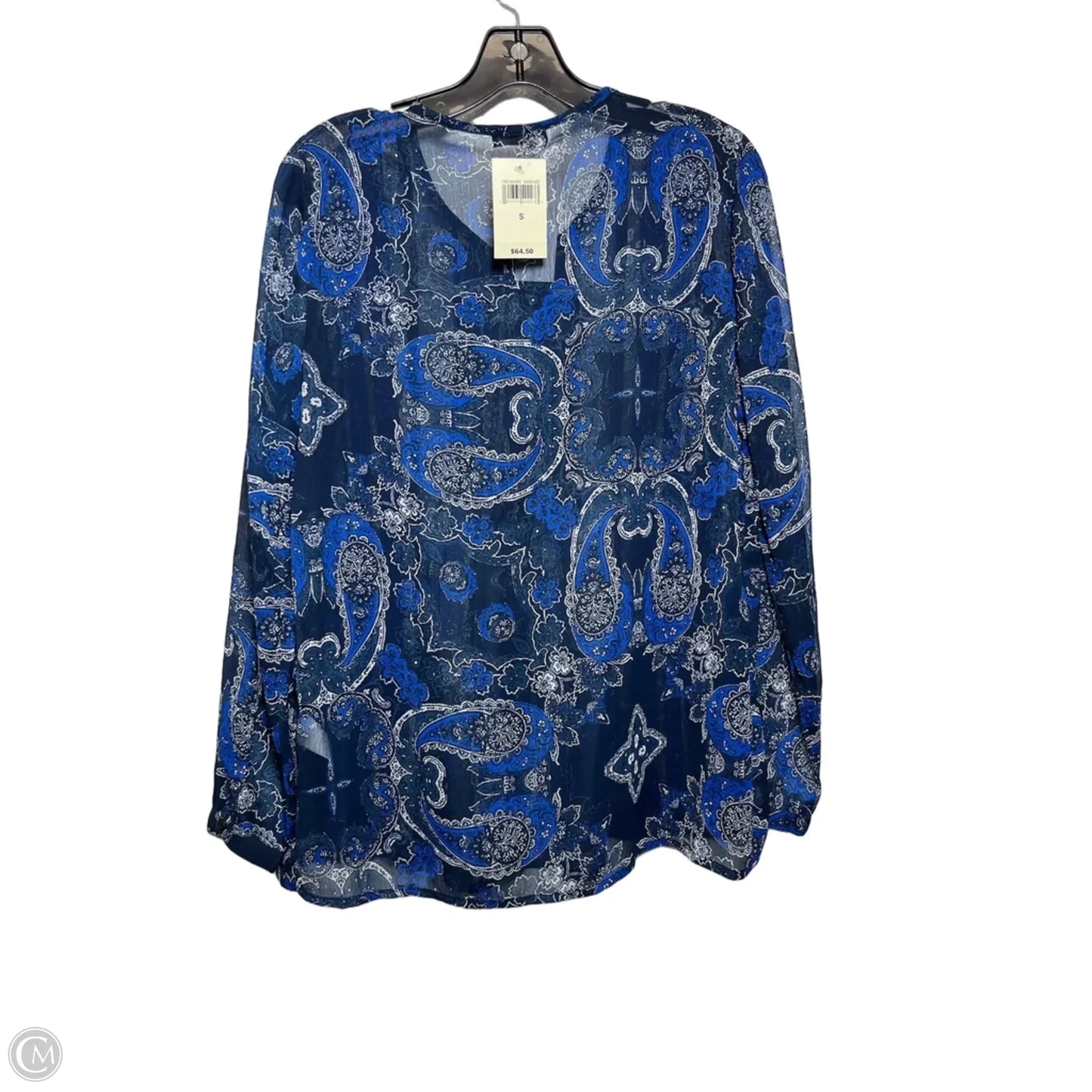 Top Long Sleeve By Lucky Brand In Paisley Print, Size: S