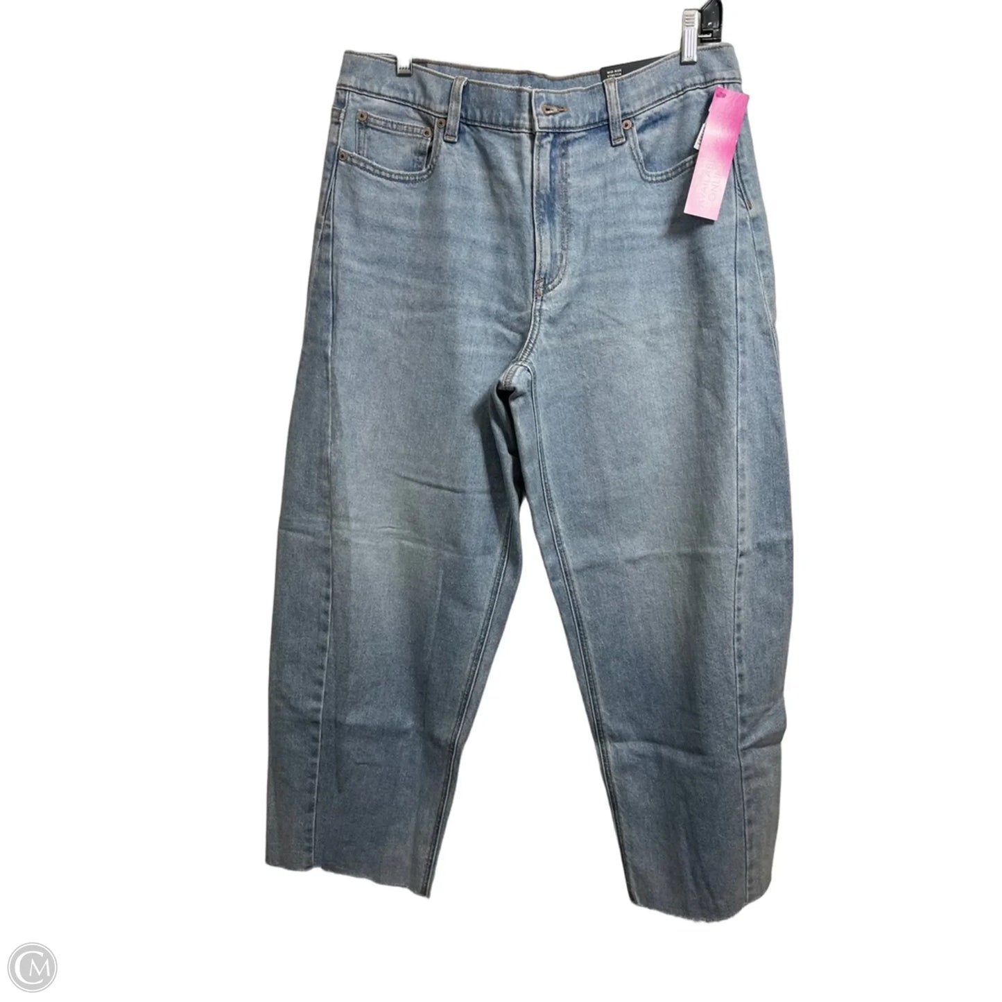 Barrel Jeans Wide Leg By American Eagle In Blue Denim, Size: 8 short
