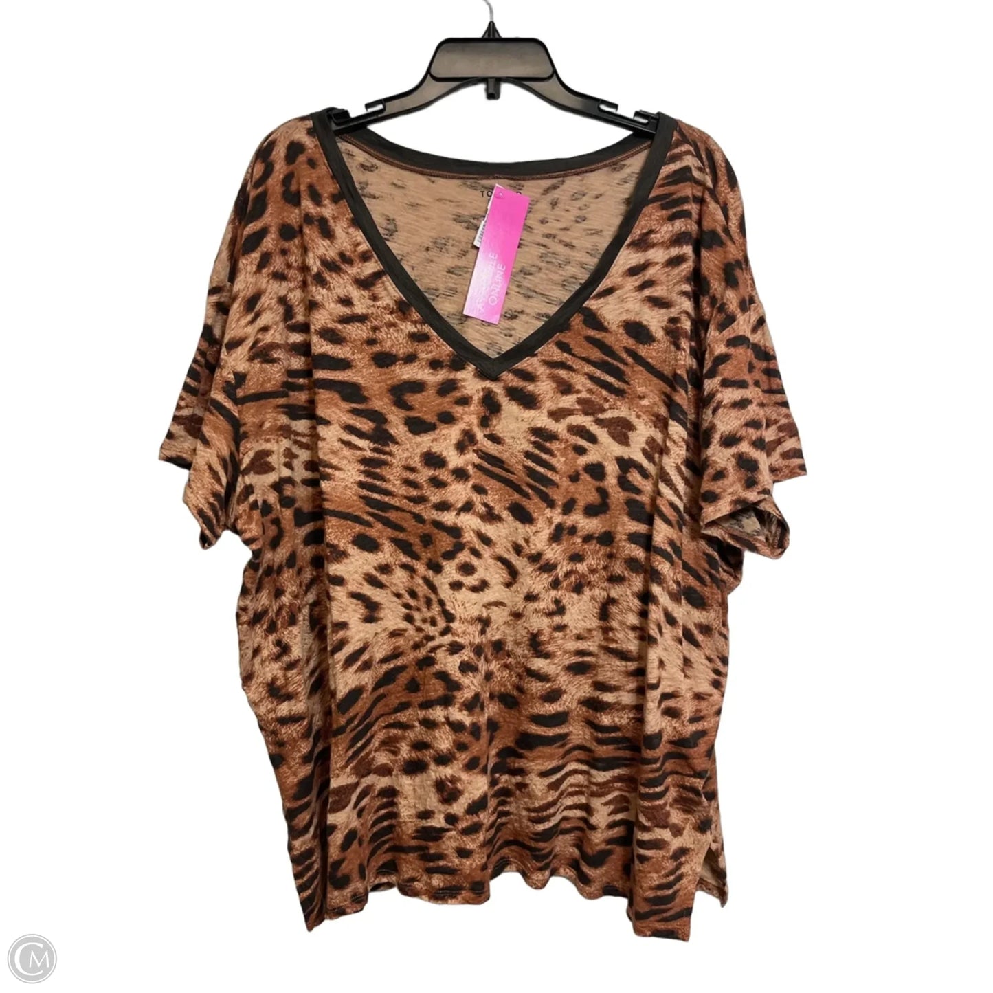 Top Short Sleeve Basic By Torrid In Leopard Print, Size: 3x