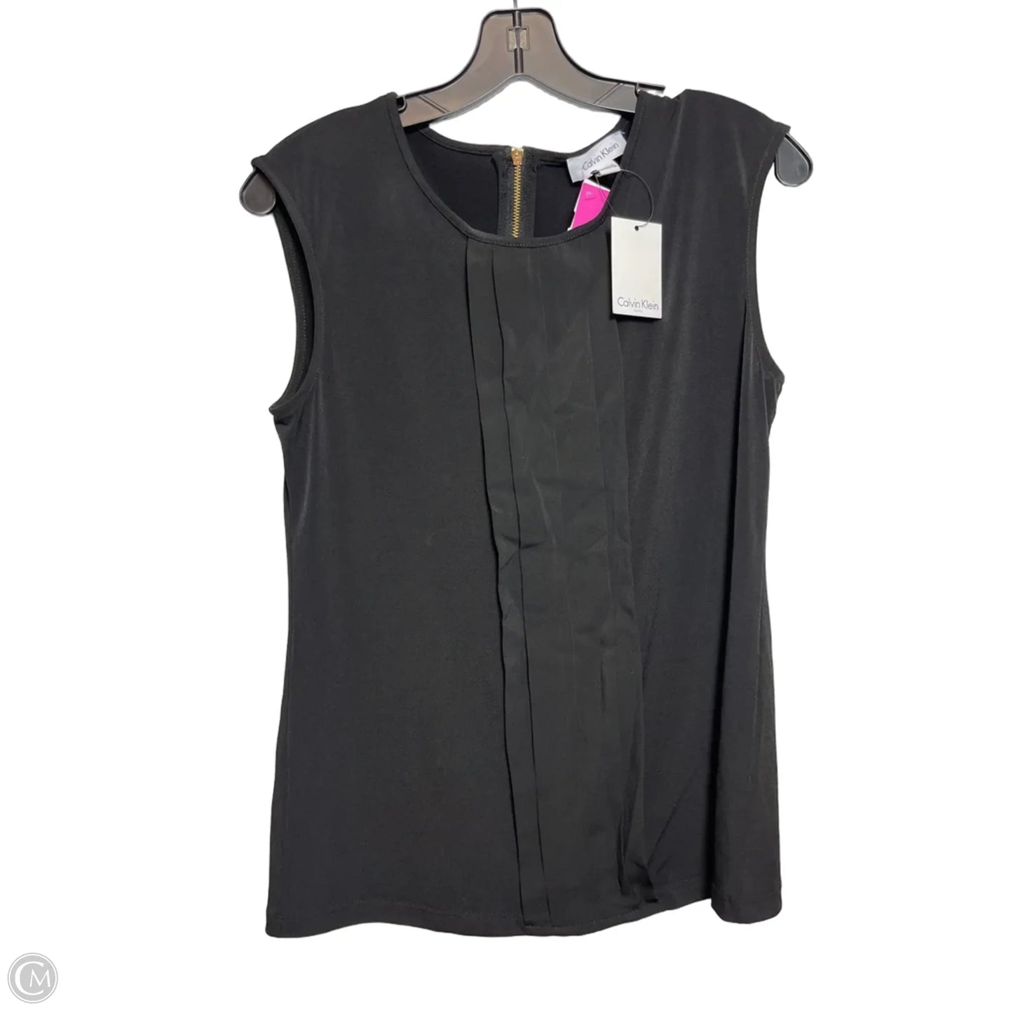 Top Sleeveless By Calvin Klein In Black, Size: S