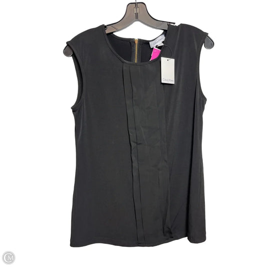 Top Sleeveless By Calvin Klein In Black, Size: S