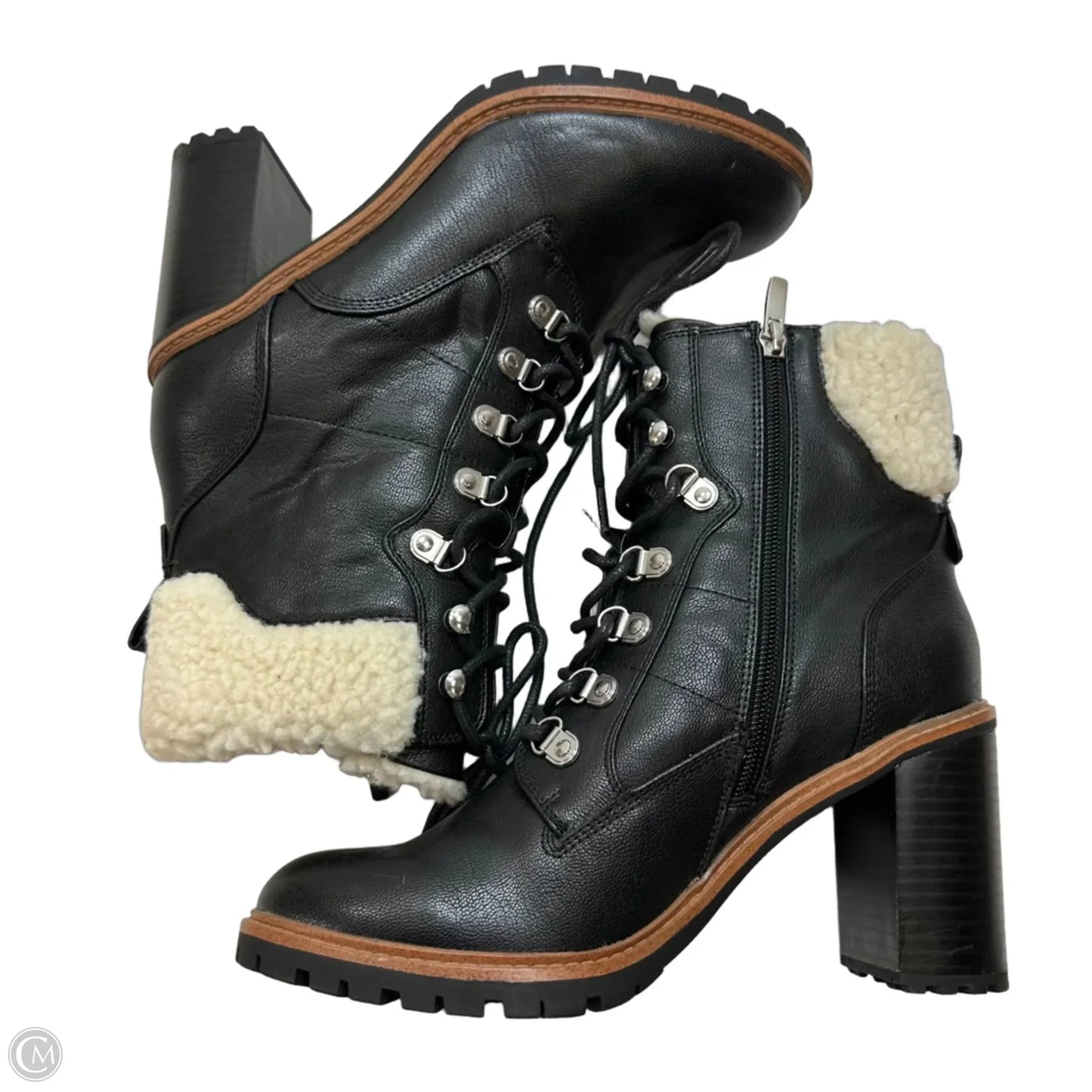 Boots Ankle Heels By Nine West In Black, Size: 9