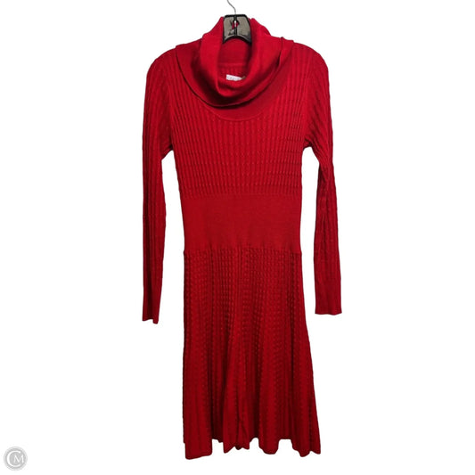 Dress Casual Short By Calvin Klein In Red, Size: S