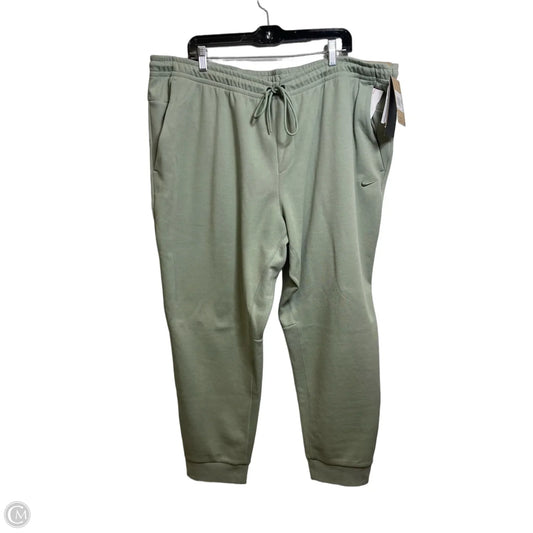 Athletic Pants By Nike Apparel In Green, Size: 3x
