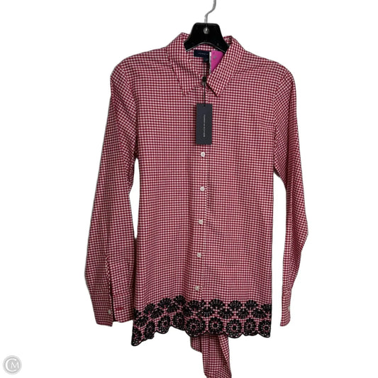 Top Long Sleeve By Tommy Hilfiger In Plaid Pattern, Size: S