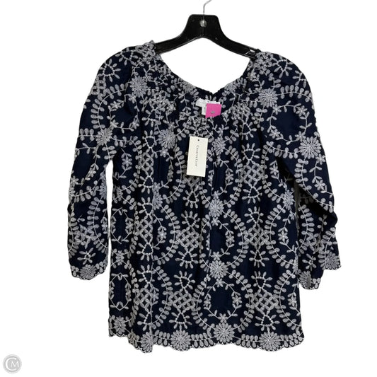 Top Long Sleeve By Charter Club In Navy, Size: Xs
