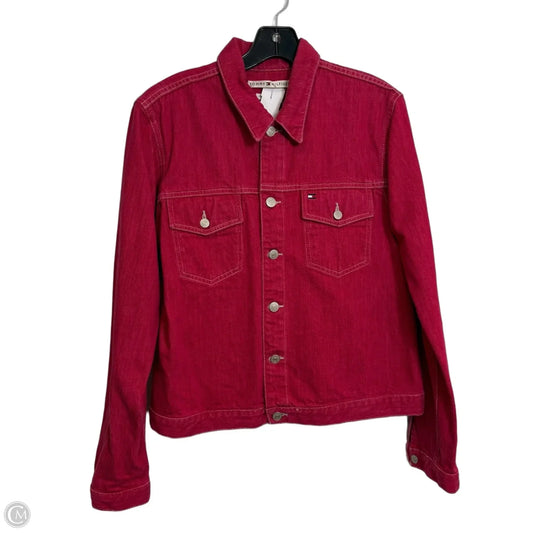 Jacket Denim By Tommy Hilfiger In Pink, Size: L