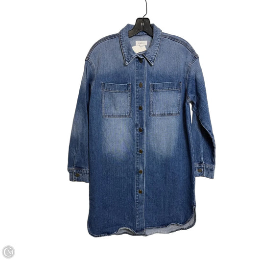 Dress Casual Short By Evereve In Blue Denim, Size: S