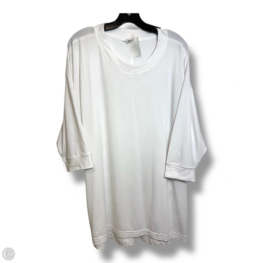 Athletic Top Short Sleeve By Athleta In White, Size: Xl