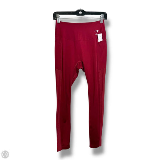 Athletic Leggings By Gym Shark In Red, Size: M